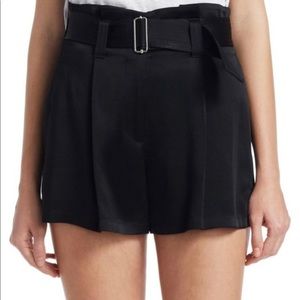 A.L.C. Black Silk “Deliah” Shorts